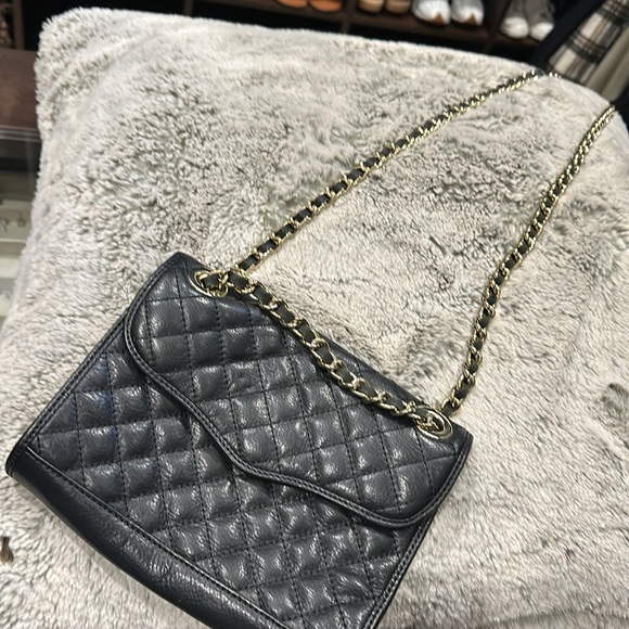 Rebecca Minkoff quilted mini affair bag in black USED, can be worn 3 ways - Picture 2 of 4